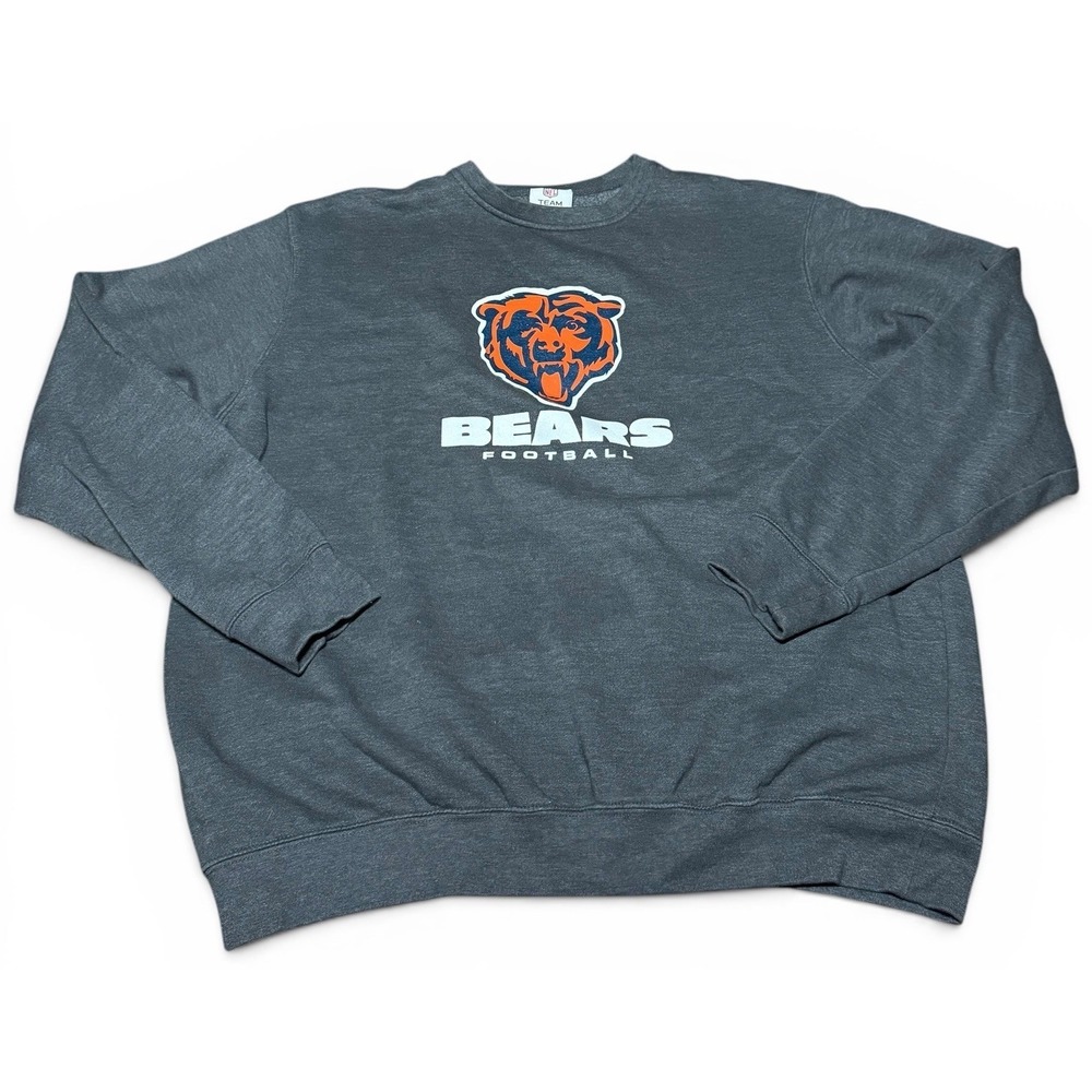 Chicago Bears NFL Team Apparel Gray Crewneck Sweatshirt Men's XL